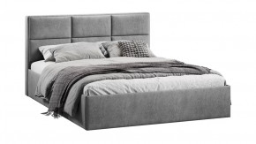 Кровать с ПМ «Стелла» Тип 1 с заглушиной Микровелюр Wellmart Silver в Нягани - nyagan.mebel-tymen.ru | фото