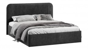 Кровать с ПМ «Тиффани» Тип 1 с заглушиной Микровелюр Wellmart Graphite в Нягани - nyagan.mebel-tymen.ru | фото