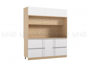 Кухня МДФ Карина Центральная секция 2000 (Пластер Бьянко/Сонома) в Нягани - nyagan.mebel-tymen.ru | фото