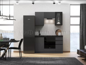 Кухня Техно-6 1,5м (Графит/Графит софт) в Нягани - nyagan.mebel-tymen.ru | фото