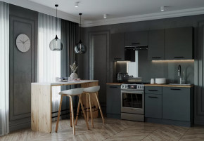 Кухонный гарнитур Антрацит-2000 столешница 26 мм в Нягани - nyagan.mebel-tymen.ru | фото