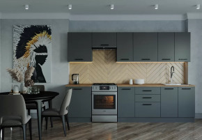 Кухонный гарнитур Антрацит-3000 столешница 26 мм в Нягани - nyagan.mebel-tymen.ru | фото