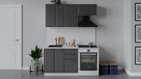 Кухонный гарнитур «Белладжио» длиной 160 см Белый, Софт графит в Нягани - nyagan.mebel-tymen.ru | фото