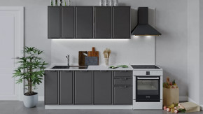 Кухонный гарнитур «Белладжио» длиной 180 см Белый, Софт графит в Нягани - nyagan.mebel-tymen.ru | фото