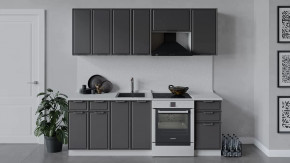 Кухонный гарнитур «Белладжио» длиной 220 см Белый, Софт графит в Нягани - nyagan.mebel-tymen.ru | фото