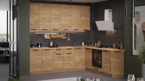 Кухонный гарнитур «Детройт» №14 Дуб Крафт золотой в Нягани - nyagan.mebel-tymen.ru | фото