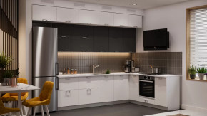 Кухонный гарнитур «Габриэлла» №16 Белый, Сноу, Титан в Нягани - nyagan.mebel-tymen.ru | фото