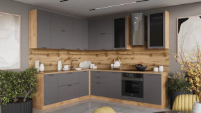 Кухонный гарнитур «Габриэлла» №25 Дуб Крафт золотой, Титан в Нягани - nyagan.mebel-tymen.ru | фото