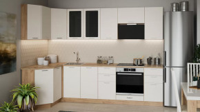 Кухонный гарнитур «Габриэлла» №3 Дуб крафт золотой/Крем в Нягани - nyagan.mebel-tymen.ru | фото