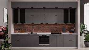 Кухонный гарнитур «Гренада» №19 Белый, Холст Вулкан в Нягани - nyagan.mebel-tymen.ru | фото