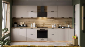 Кухонный гарнитур «Гренада» №8 Дуб Крафт золотой, Холст латте в Нягани - nyagan.mebel-tymen.ru | фото