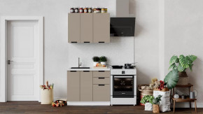 Кухонный гарнитур «Гренада» стандартный Белый, Холст латте в Нягани - nyagan.mebel-tymen.ru | фото