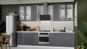 Кухонный гарнитур «Кимберли» №13 Белый, Титан в Нягани - nyagan.mebel-tymen.ru | фото