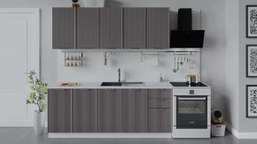 Кухонный гарнитур «Кимберли» длиной 200 см Белый, Муссон в Нягани - nyagan.mebel-tymen.ru | фото