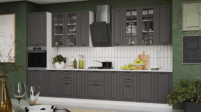 Кухонный гарнитур «Лина» №7 Белый, Графит в Нягани - nyagan.mebel-tymen.ru | фото