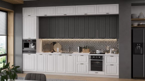 Кухонный гарнитур «Лина» №9 Белый, Графит в Нягани - nyagan.mebel-tymen.ru | фото