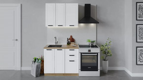 Кухонный гарнитур «Лорас» длиной 100 см Дуб крафт золотой/Холст белый в Нягани - nyagan.mebel-tymen.ru | фото