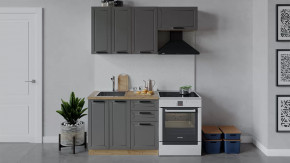 Кухонный гарнитур «Лорас» длиной 160 см Дуб крафт золотой/Холст вулкан в Нягани - nyagan.mebel-tymen.ru | фото