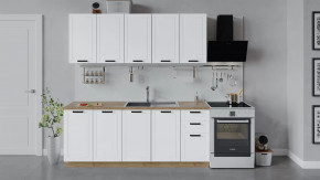 Кухонный гарнитур «Лорас» длиной 200 см Дуб крафт золотой/Холст белый в Нягани - nyagan.mebel-tymen.ru | фото