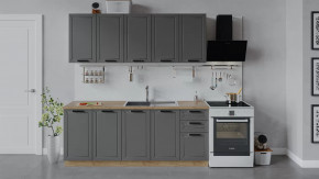 Кухонный гарнитур «Лорас» длиной 200 см Дуб крафт золотой/Холст вулкан в Нягани - nyagan.mebel-tymen.ru | фото