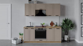 Кухонный гарнитур «Лорас» длиной 200 см со шкафом НБ Дуб крафт золотой/Холст латте в Нягани - nyagan.mebel-tymen.ru | фото