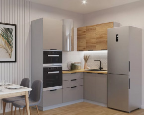 Кухонный угловой гарнитур арт.8, 2000x1400 мм, Обсидиан/Рустик натур в Нягани - nyagan.mebel-tymen.ru | фото