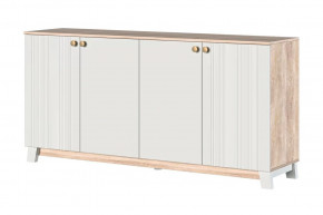 Ланзетти Тумба 4 двери Дуб Торонто/Жемчуг в Нягани - nyagan.mebel-tymen.ru | фото