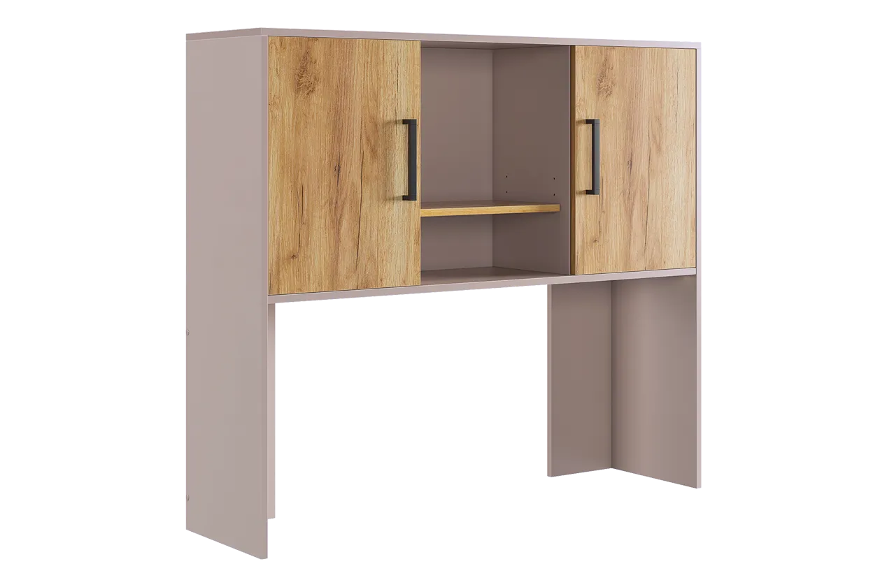 Надстройка стола компьютерного 1200 Лайт-2 кашемир/дуб крафт золотой в Нягани - nyagan.mebel-tymen.ru | фото