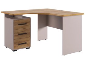 Стол компьютерный 1200 угловой Лайт-2 кашемир/дуб крафт золотой в Нягани - nyagan.mebel-tymen.ru | фото