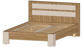 Ленора Кровать 1400 Дуб вотан/Кашемир в Нягани - nyagan.mebel-tymen.ru | фото