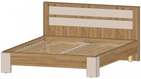 Ленора Кровать 1600 Дуб вотан/Кашемир в Нягани - nyagan.mebel-tymen.ru | фото