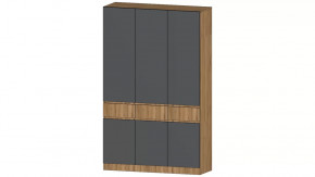 Ленора Шкаф 3х ств. Дуб вотан/Графит в Нягани - nyagan.mebel-tymen.ru | фото