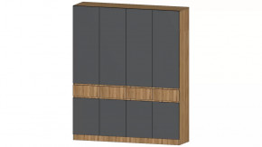 Ленора Шкаф 4х ств. Дуб вотан/Графит в Нягани - nyagan.mebel-tymen.ru | фото