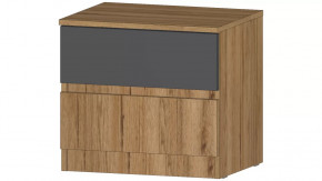 Ленора Тумба прикроватная Дуб вотан/Графит в Нягани - nyagan.mebel-tymen.ru | фото