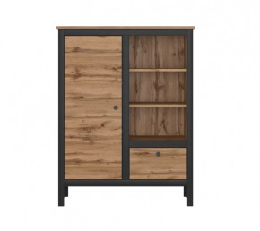 LOFT шкаф REG1D1S/90 (Дуб вотан/Черный) в Нягани - nyagan.mebel-tymen.ru | фото