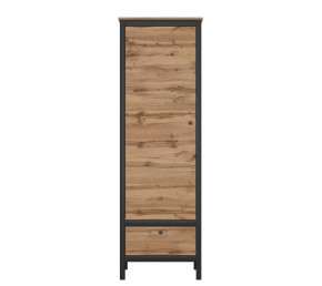 LOFT шкаф REG1D1S (Дуб вотан/Черный) в Нягани - nyagan.mebel-tymen.ru | фото