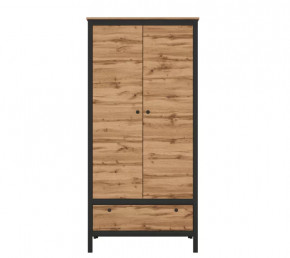 LOFT шкаф SZF2D1S (Дуб вотан/Черный) в Нягани - nyagan.mebel-tymen.ru | фото