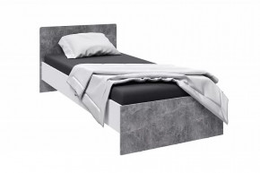 ЛЮЧИЯ Кровать (сп/м 900*2000мм), ЛДСП Белый/ ЛДСП Ателье светлое НАСТИЛ в Нягани - nyagan.mebel-tymen.ru | фото