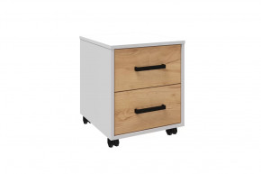 ЛЮЧИЯ Тумба (ш412*г436*в496мм), ЛДСП Белый/ЛДСП Дуб крафт золотой в Нягани - nyagan.mebel-tymen.ru | фото