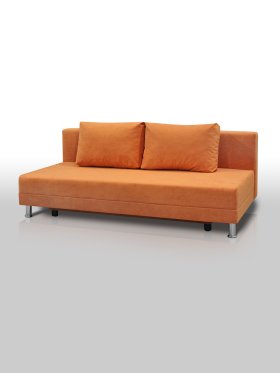 Диван Комфорт Лайт без подлокотников 2 подушки апельсин в Нягани - nyagan.mebel-tymen.ru | фото