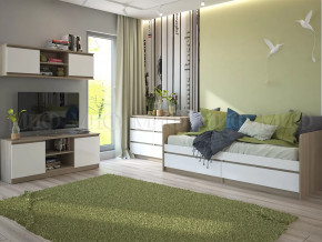 Модульная детская Челси Белый глянец, дуб сонома в Нягани - nyagan.mebel-tymen.ru | фото