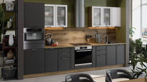 Модульная кухня «Белладжио» Дуб Крафт золотой, Фон белый, Софт графит в Нягани - nyagan.mebel-tymen.ru | фото