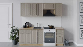 Модульная кухня «Бьянка» Дуб крафт золотой/Дуб кофе в Нягани - nyagan.mebel-tymen.ru | фото