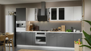 Модульная кухня «Габриэлла» Белый/Сноу/Титан в Нягани - nyagan.mebel-tymen.ru | фото