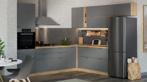 Модульная кухня «Габриэлла» Дуб крафт золотой/Титан в Нягани - nyagan.mebel-tymen.ru | фото