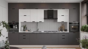 Модульная кухня «Гренада» Белый, Холст Белый, Холст Вулкан в Нягани - nyagan.mebel-tymen.ru | фото