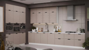 Модульная кухня «Гренада» Белый, Холст латте в Нягани - nyagan.mebel-tymen.ru | фото