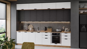 Модульная кухня «Гренада» Дуб Крафт золотой, Холст Вулкан, Холст Белый в Нягани - nyagan.mebel-tymen.ru | фото