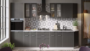 Модульная кухня «Кимберли» Белый, Титан в Нягани - nyagan.mebel-tymen.ru | фото