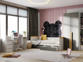 Модульная подростковая Кент-1 Дуб Крафт Белый/Антрацит в Нягани - nyagan.mebel-tymen.ru | фото